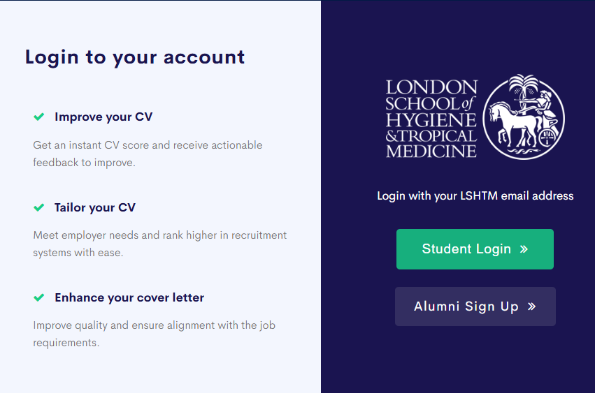 CareerSet login page screenshot